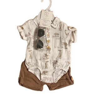 Rachel Zoe Baby Boy 3 Piece Outfit Set
